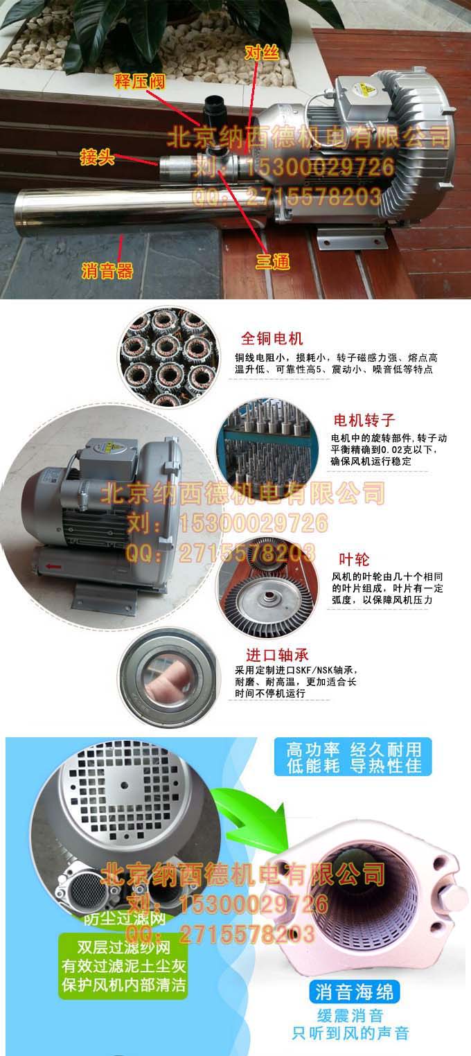 吸料专用漩涡气泵5.5kw